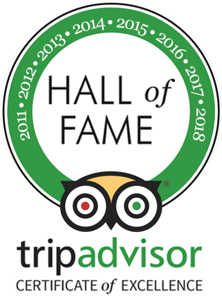 Trip Advisor Hall of Fame Certificate of Excellence